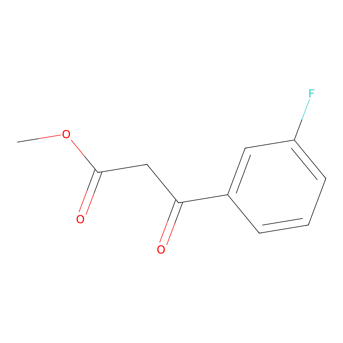 Methyl 3-fluorobenzoylacetate molecular structure, CAS 260246-17-1