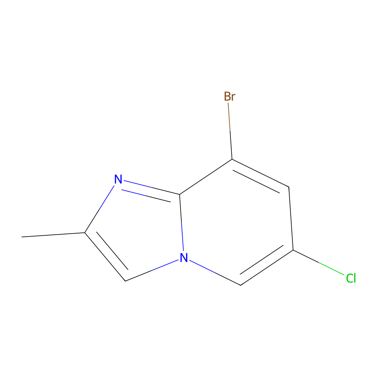 8-Bromo-6-chloro-2-methyl-imidazo[1,2-a]pyridine molecular structure, CAS 2602460-36-4