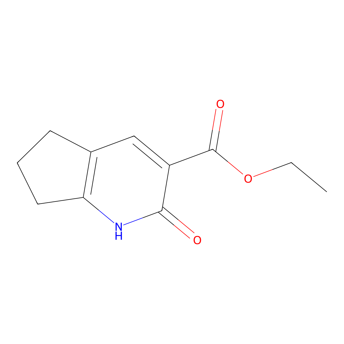 Ethyl 2-oxo-2,5,6,7-tetrahydro-1H-cyclopenta[b]pyridine-3-carboxylate molecular structure, CAS 260247-91-4