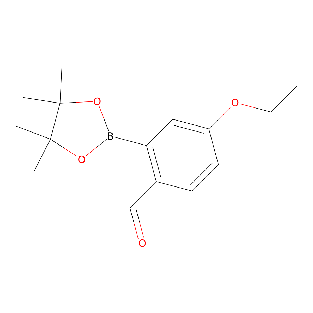 4-Ethoxy-2-(4,4,5,5-tetramethyl-1,3,2-dioxaborolan-2-yl)benzaldehyde molecular structure, CAS 2602478-59-9