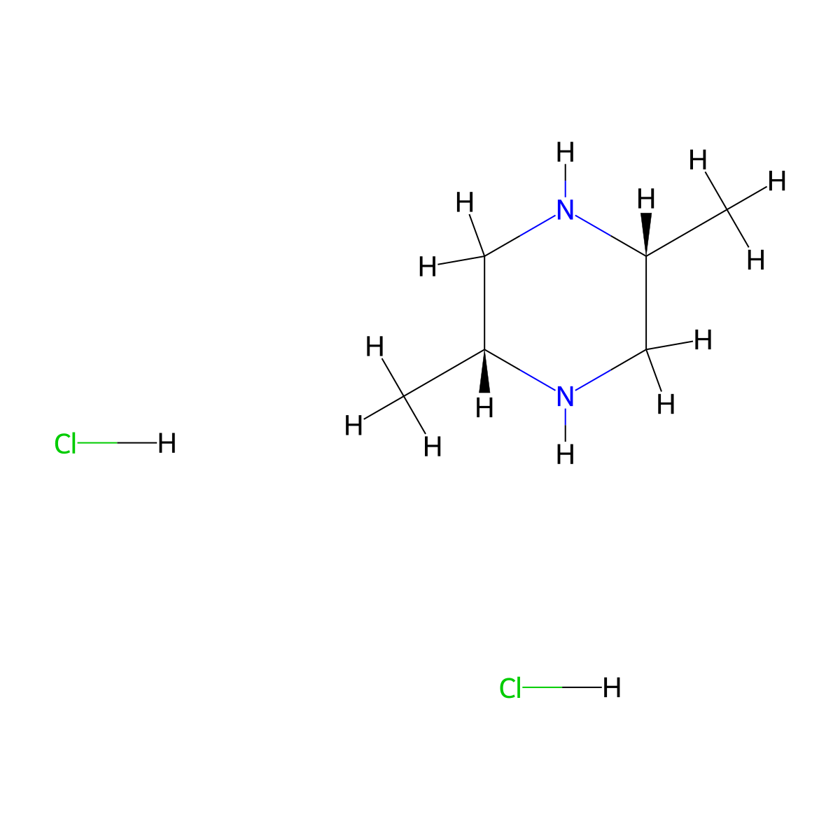 (2R,5R)-2,5-Dimethyl-piperazine dihydrochloride molecular structure, CAS 2602495-27-0
