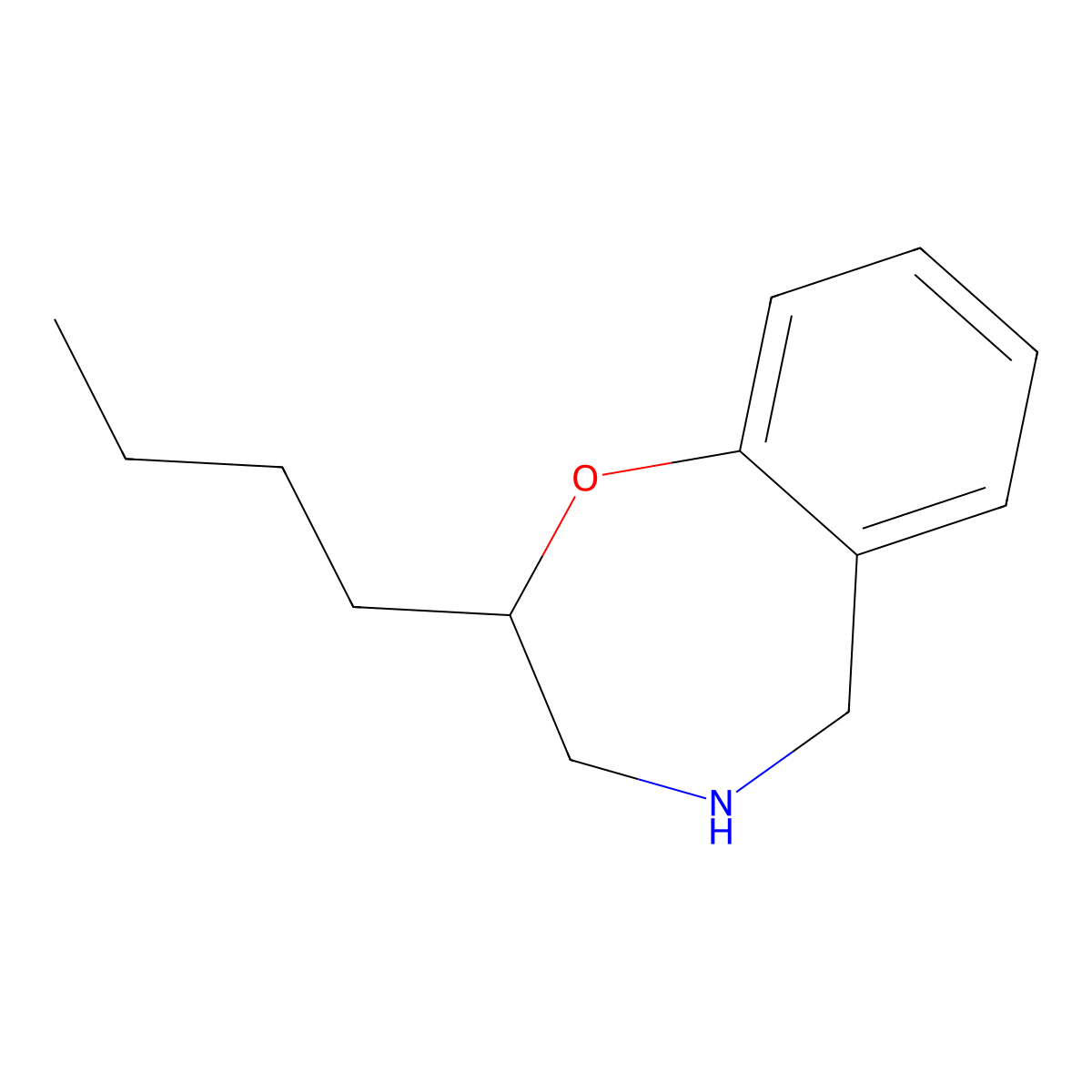 2-Butyl-2,3,4,5-tetrahydrobenzo[f][1,4]oxazepine molecular structure, CAS 260250-05-3
