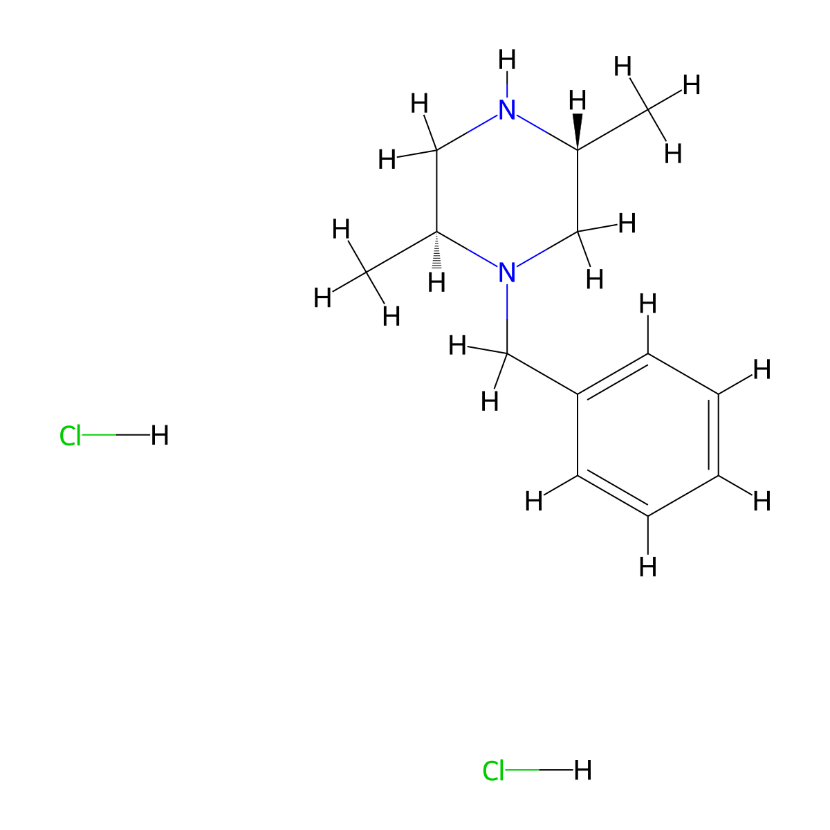 (2S,5R)-1-benzyl-2,5-dimethylpiperazine dihydrochloride molecular structure, CAS 260254-80-6