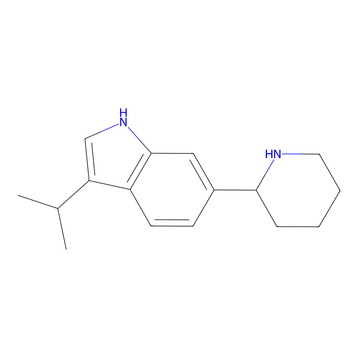 6-(piperidin-2-yl)-3-(propan-2-yl)-1H-indole hydrochloride molecular structure, CAS 2602564-52-1