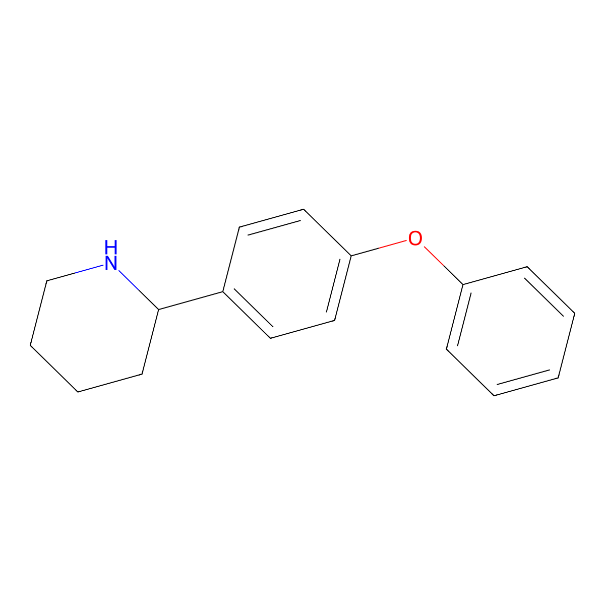 2-(4-Phenoxyphenyl)piperidine molecular structure, CAS 2602564-62-3