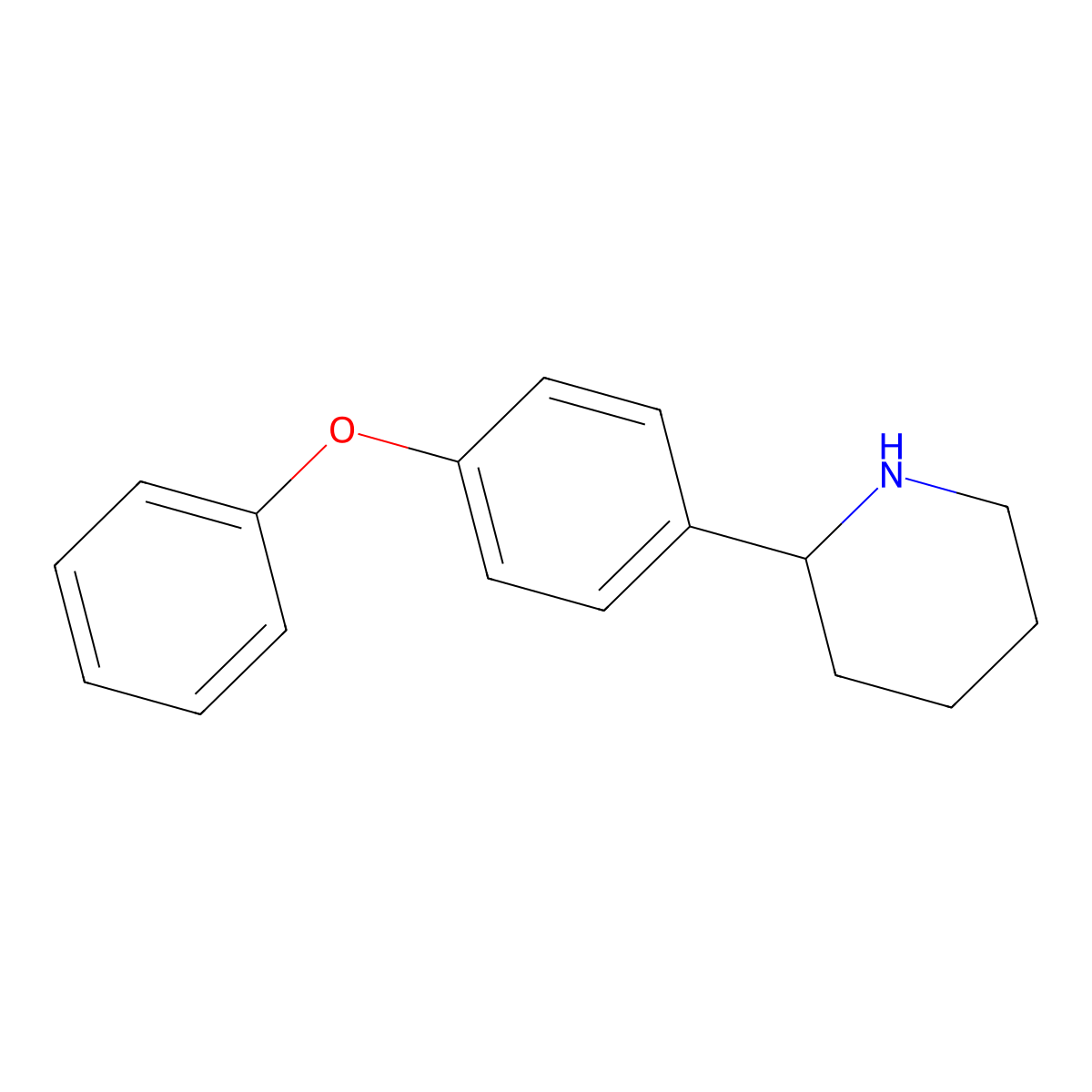 2-(4-Phenoxyphenyl)piperidine molecular structure, CAS 2602564-62-3