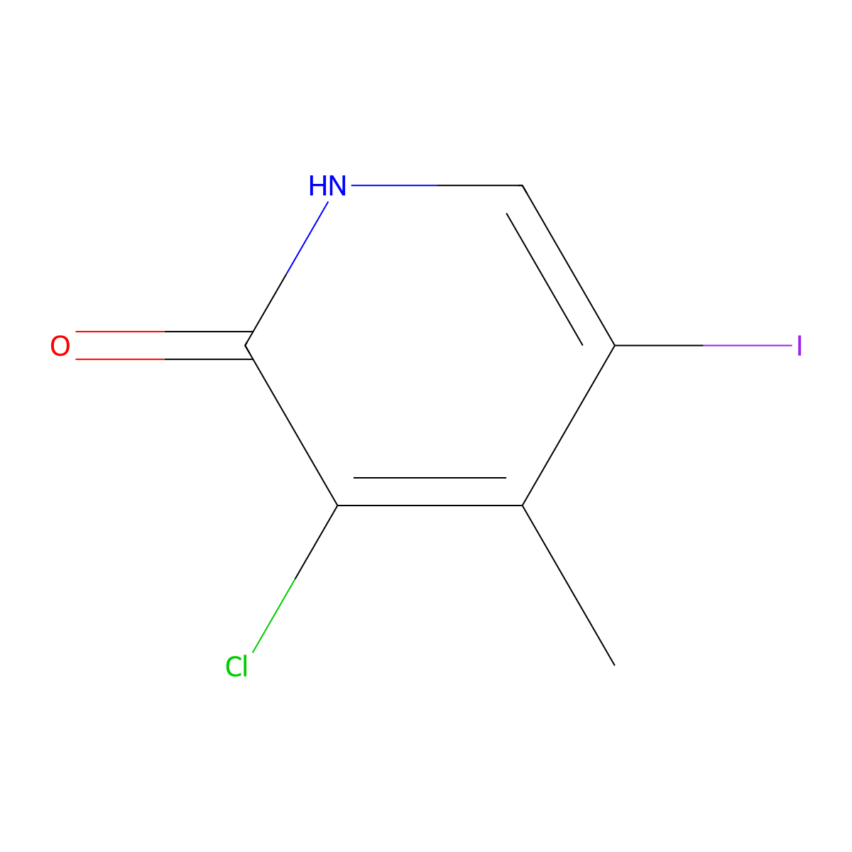 3-Chloro-5-iodo-4-methylpyridin-2-ol molecular structure, CAS 2602564-63-4