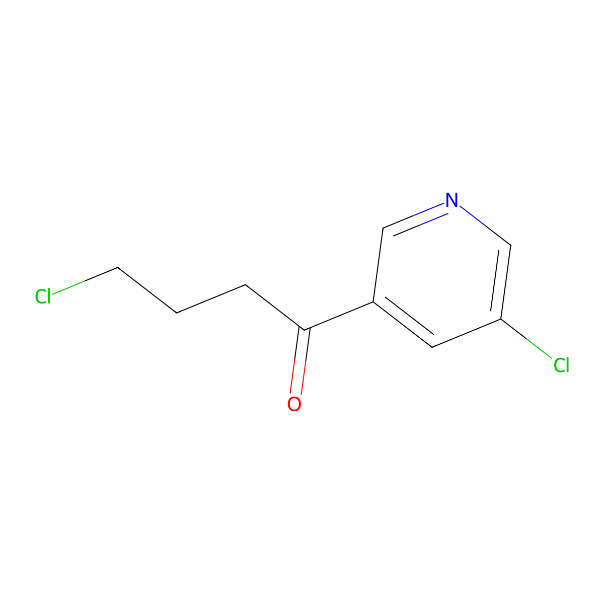 4-Chloro-1-(5-chloropyridin-3-yl)butan-1-one molecular structure, CAS 2602564-65-6