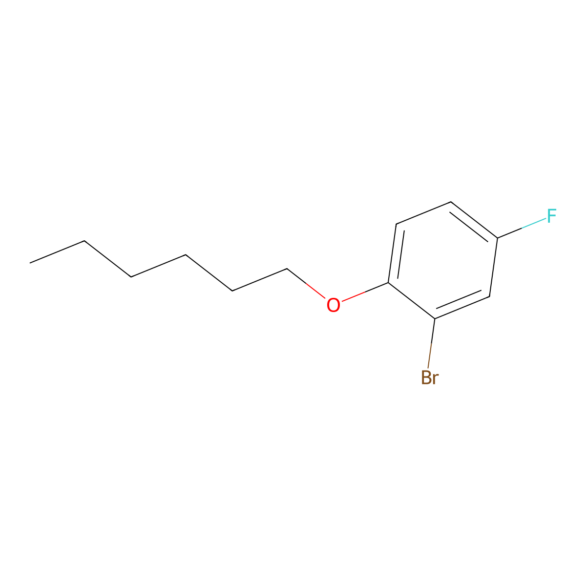 2-Bromo-4-fluoro-1-(hexyloxy)benzene molecular structure, CAS 260260-78-4