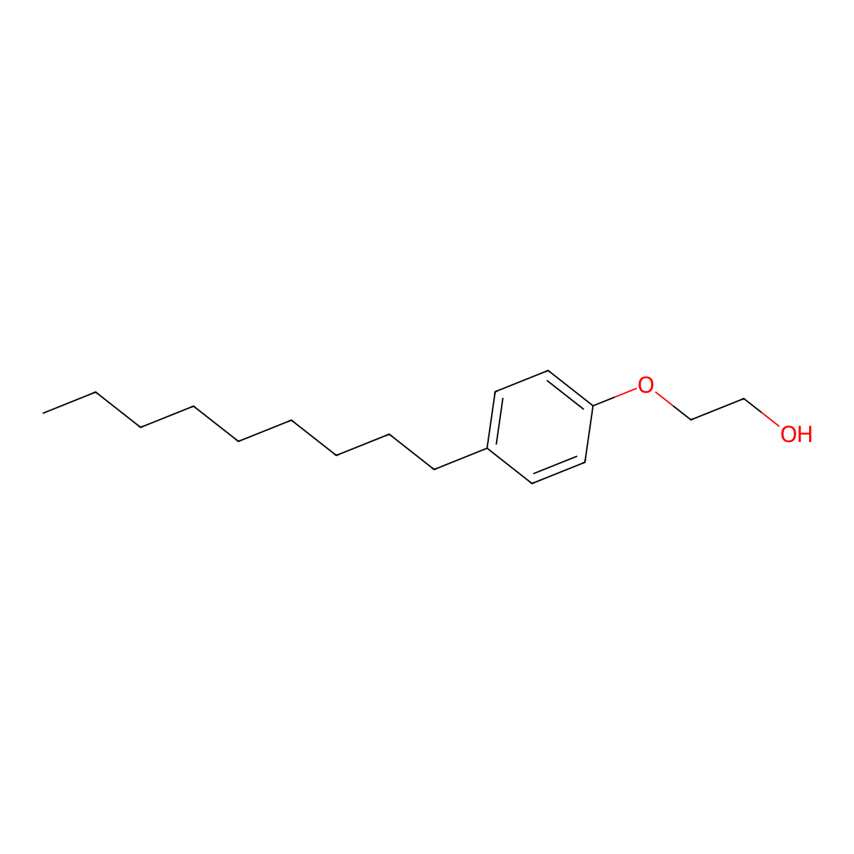 2-(p-Nonylphenoxy)ethanol molecular structure, CAS 26027-38-3