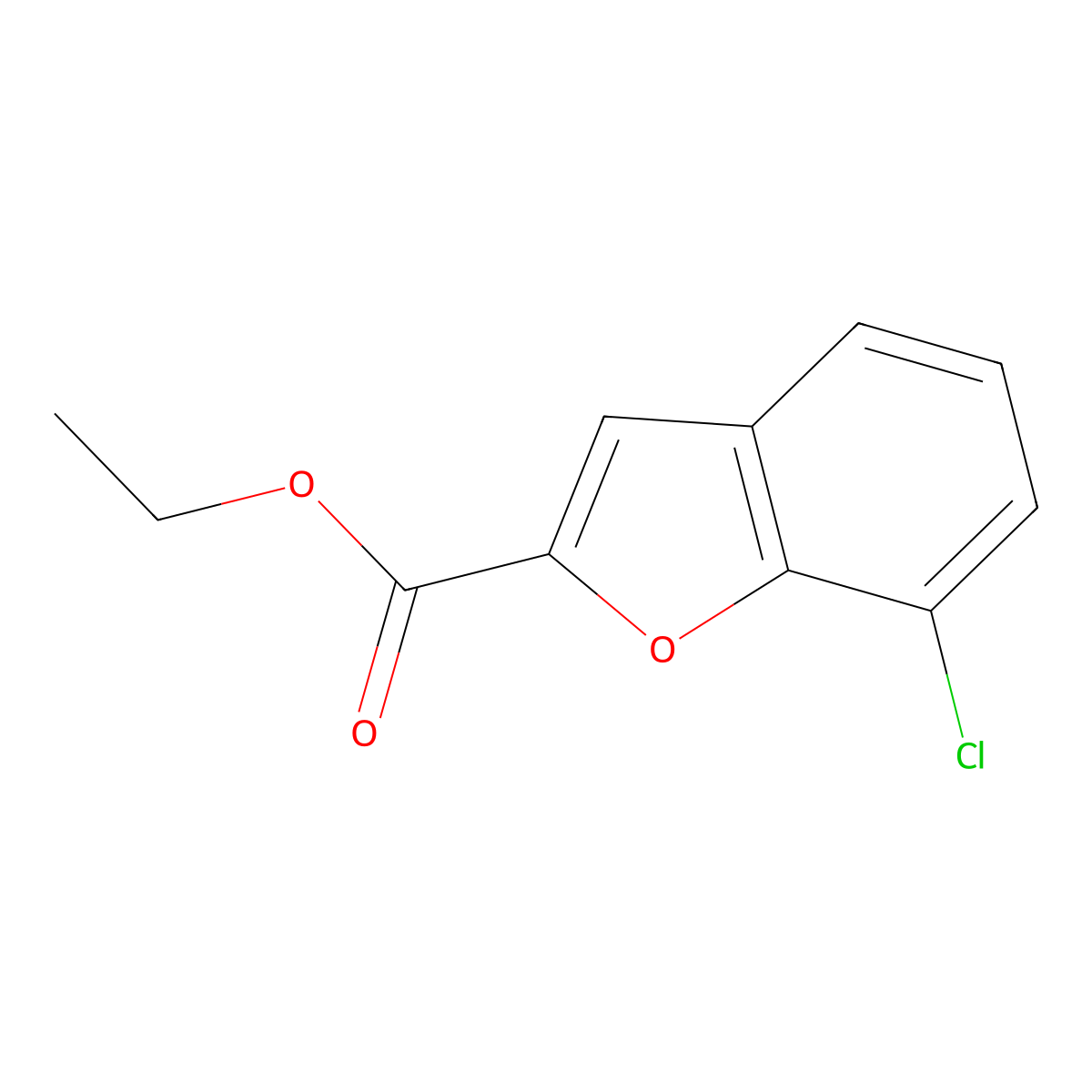 Ethyl 7-chlorobenzofuran-2-carboxylate molecular structure, CAS 260273-62-9