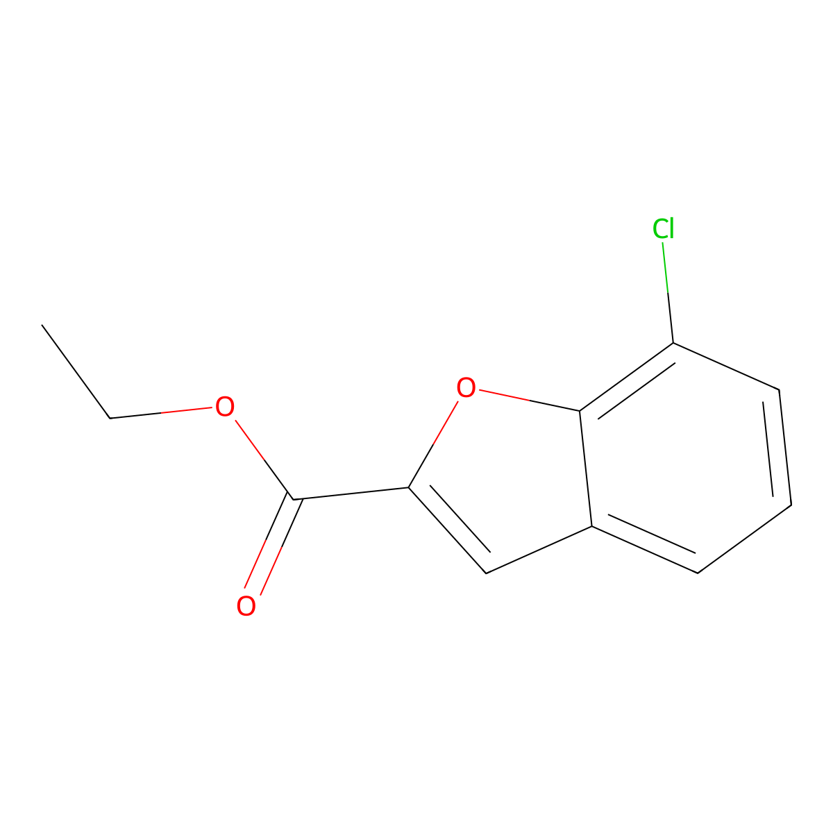 Ethyl 7-chlorobenzofuran-2-carboxylate molecular structure, CAS 260273-62-9