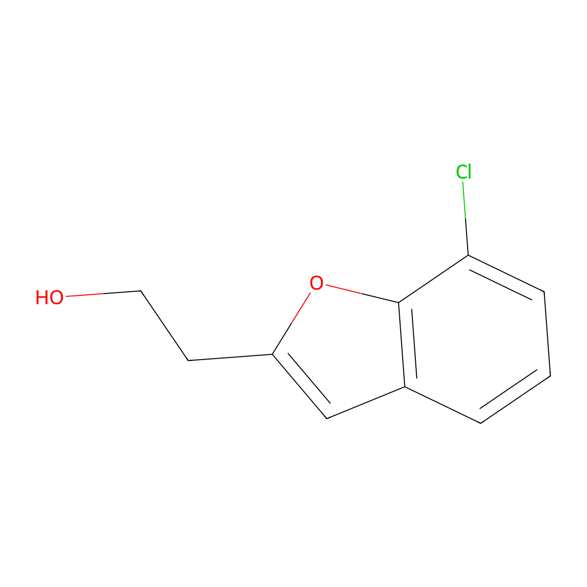 2-(7-Chloro-1-benzofuran-2-yl)ethan-1-ol molecular structure, CAS 260273-63-0