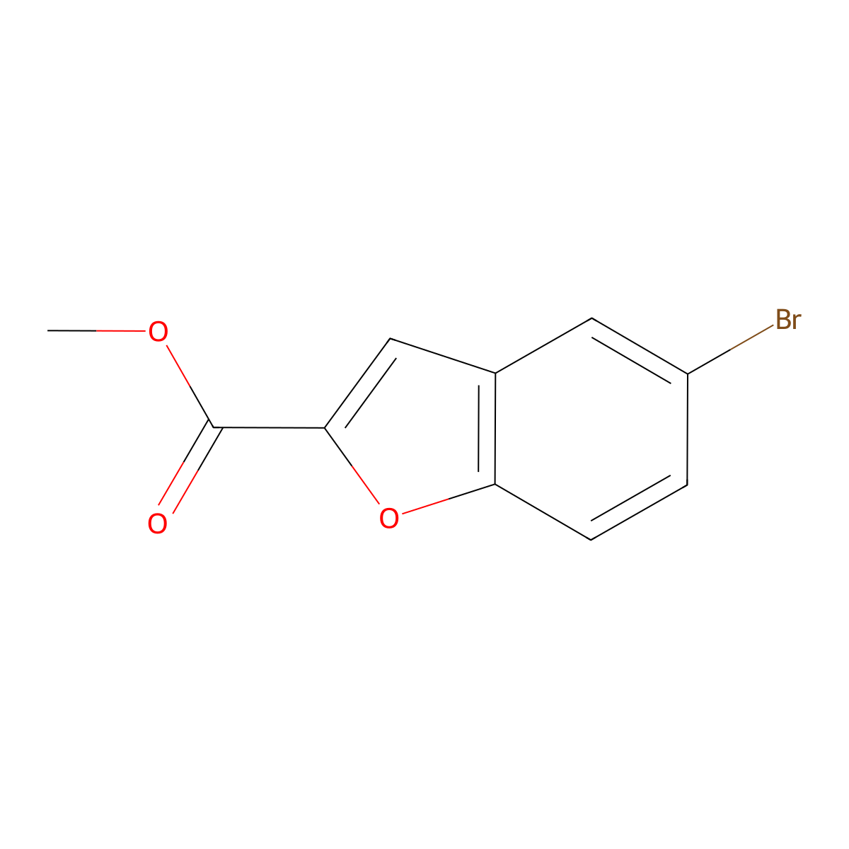 Methyl 5-bromo-1-benzofuran-2-carboxylate molecular structure, CAS 26028-36-4