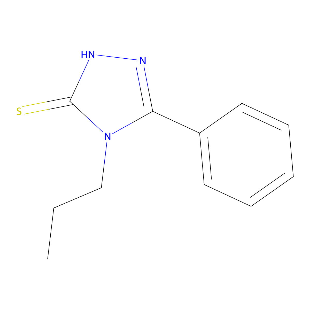 5-phenyl-4-propyl-4H-1,2,4-triazole-3-thiol molecular structure, CAS 26029-08-3