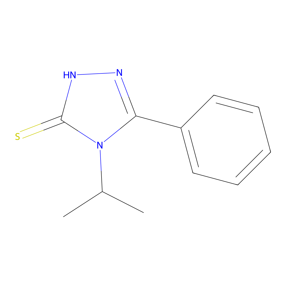 4-Isopropyl-5-phenyl-4H-1,2,4-triazole-3-thiol molecular structure, CAS 26029-09-4