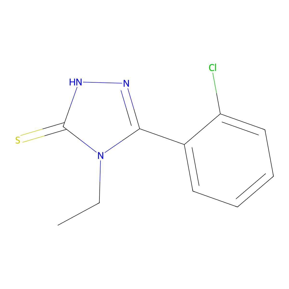 5-(2-chlorophenyl)-4-ethyl-4H-1,2,4-triazole-3-thiol molecular structure, CAS 26029-13-0
