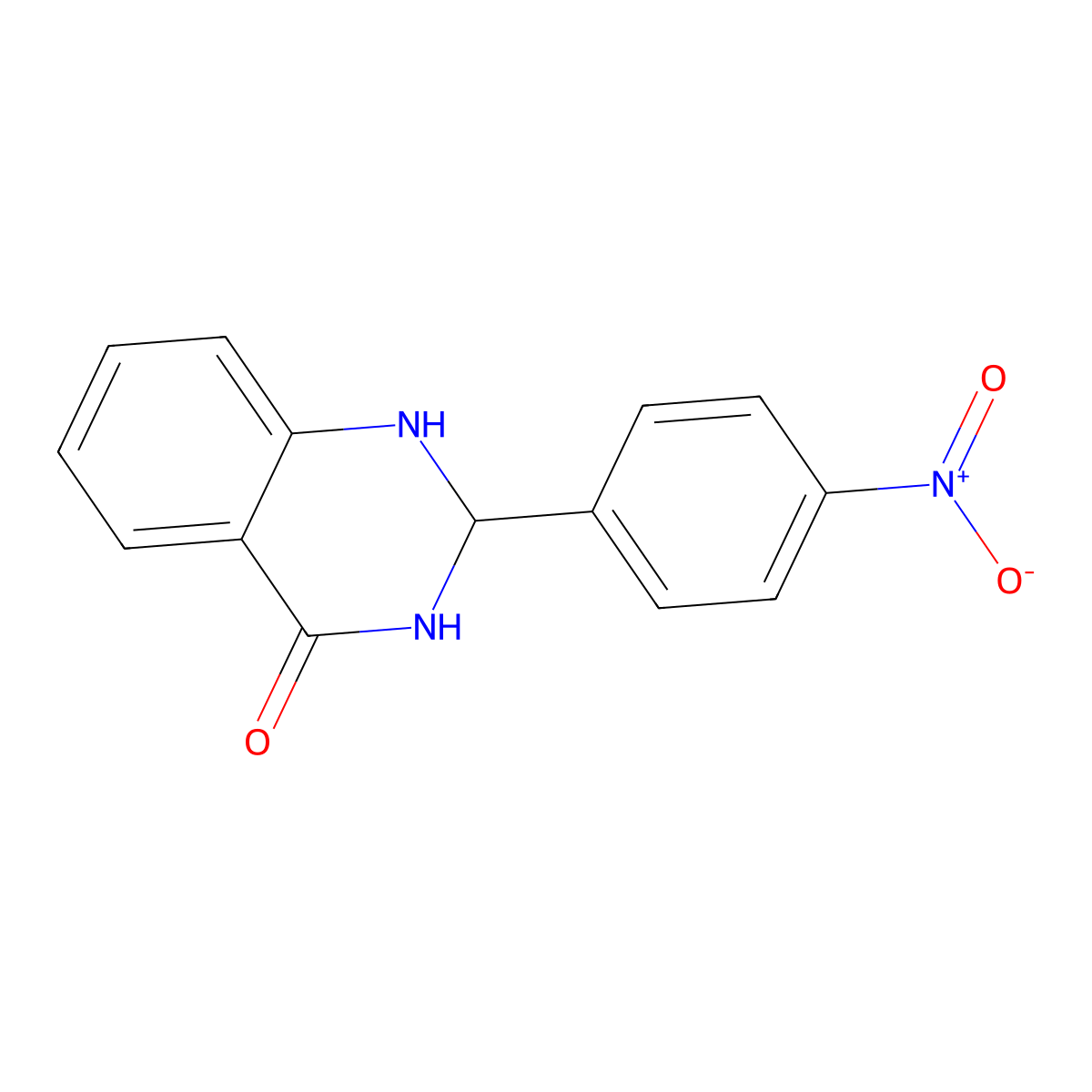 2-(4-Nitrophenyl)-2,3-dihydroquinazolin-4(1h)-one molecular structure, CAS 26029-31-2