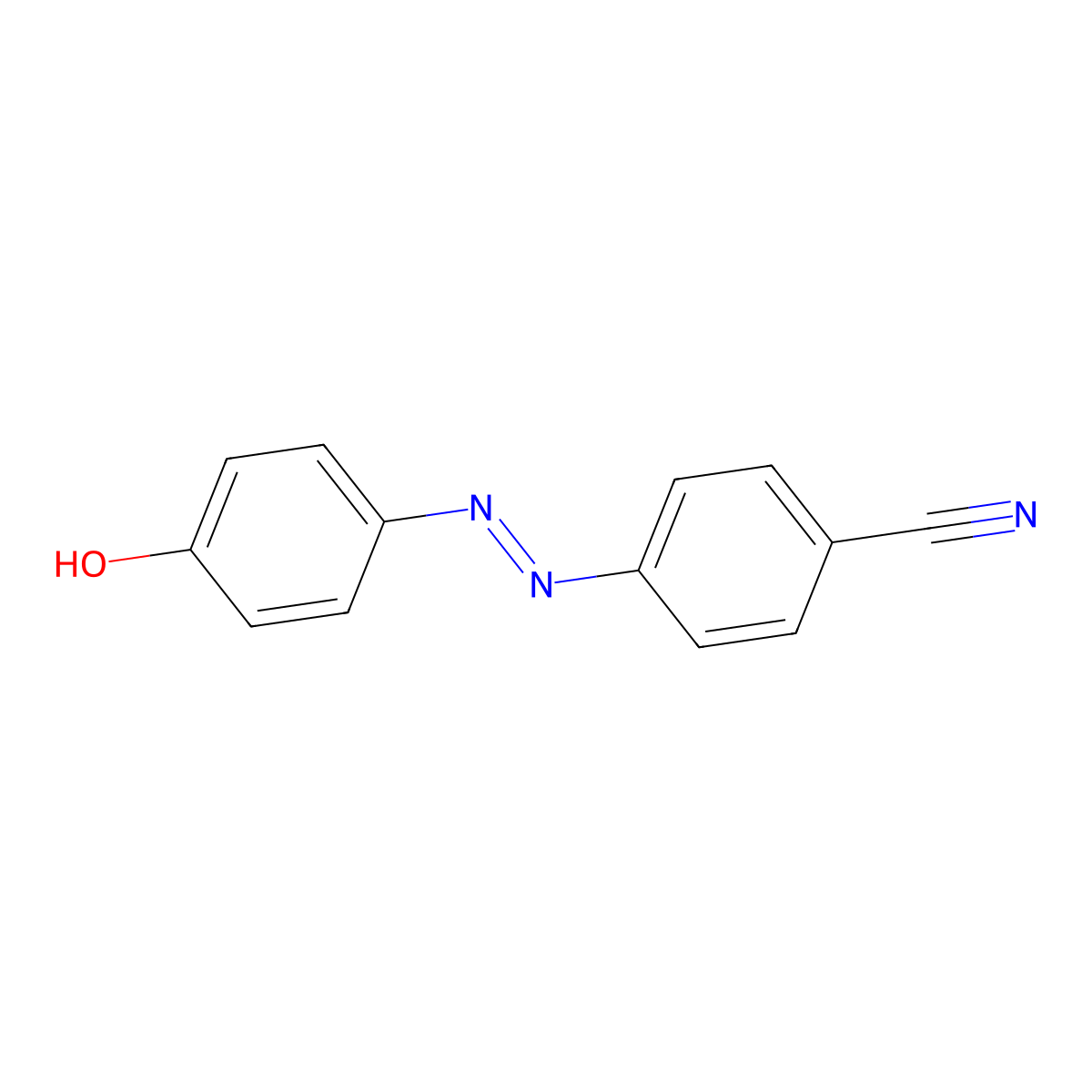 4-(4-Cyanophenylazo)phenol molecular structure, CAS 26029-68-5