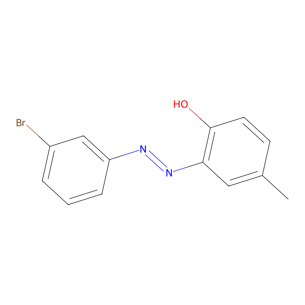 (E)-2-((3-bromophenyl)diazenyl)-4-methylphenol molecular structure, CAS 26029-74-3
