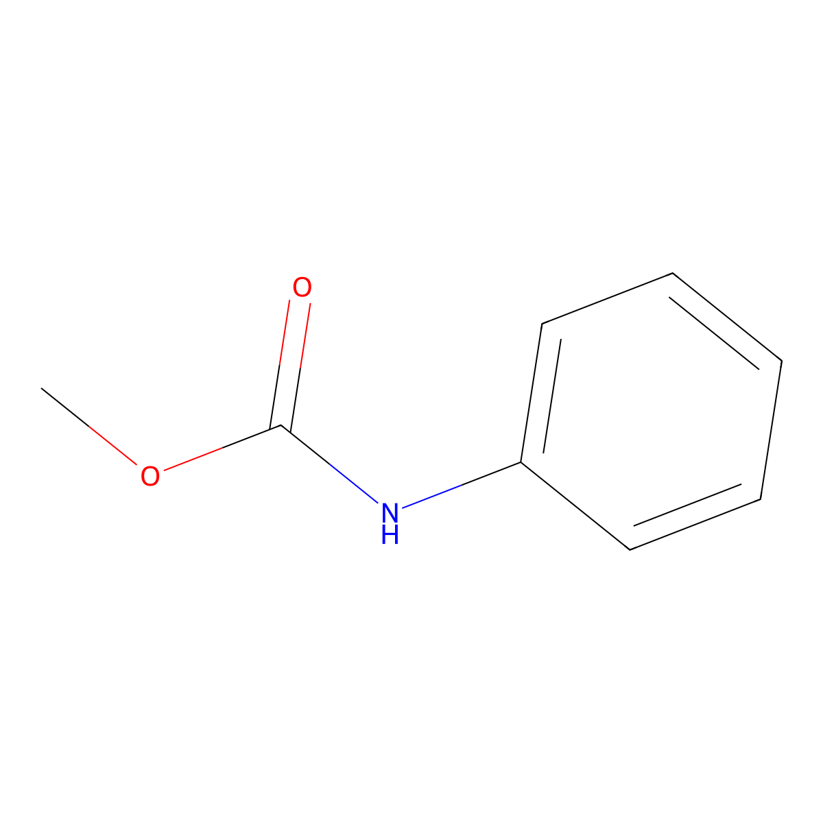 Methyl phenylcarbamate molecular structure, CAS 2603-10-3