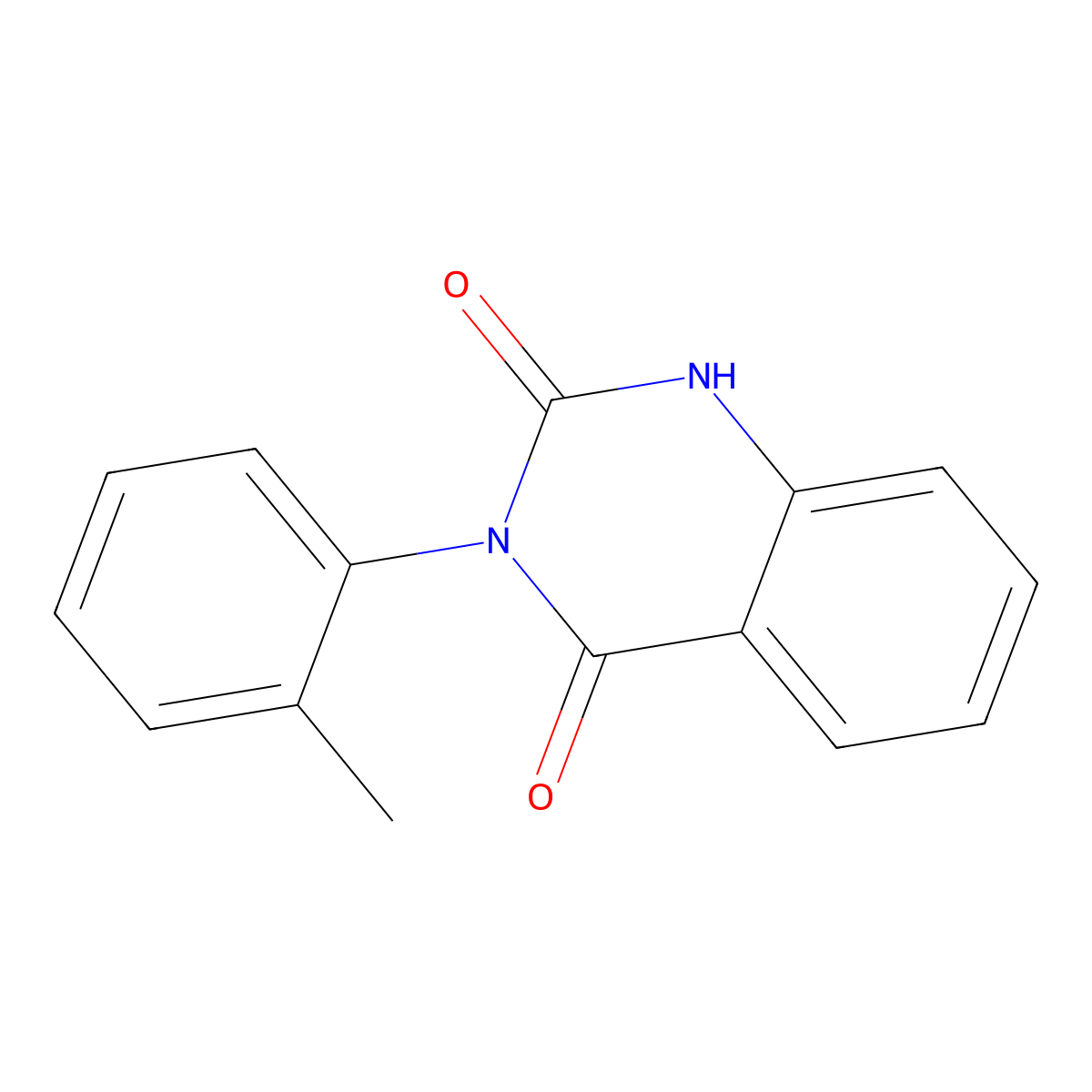 3-(2-methylphenyl)-1H-quinazoline-2,4-dione molecular structure, CAS 2603-56-7
