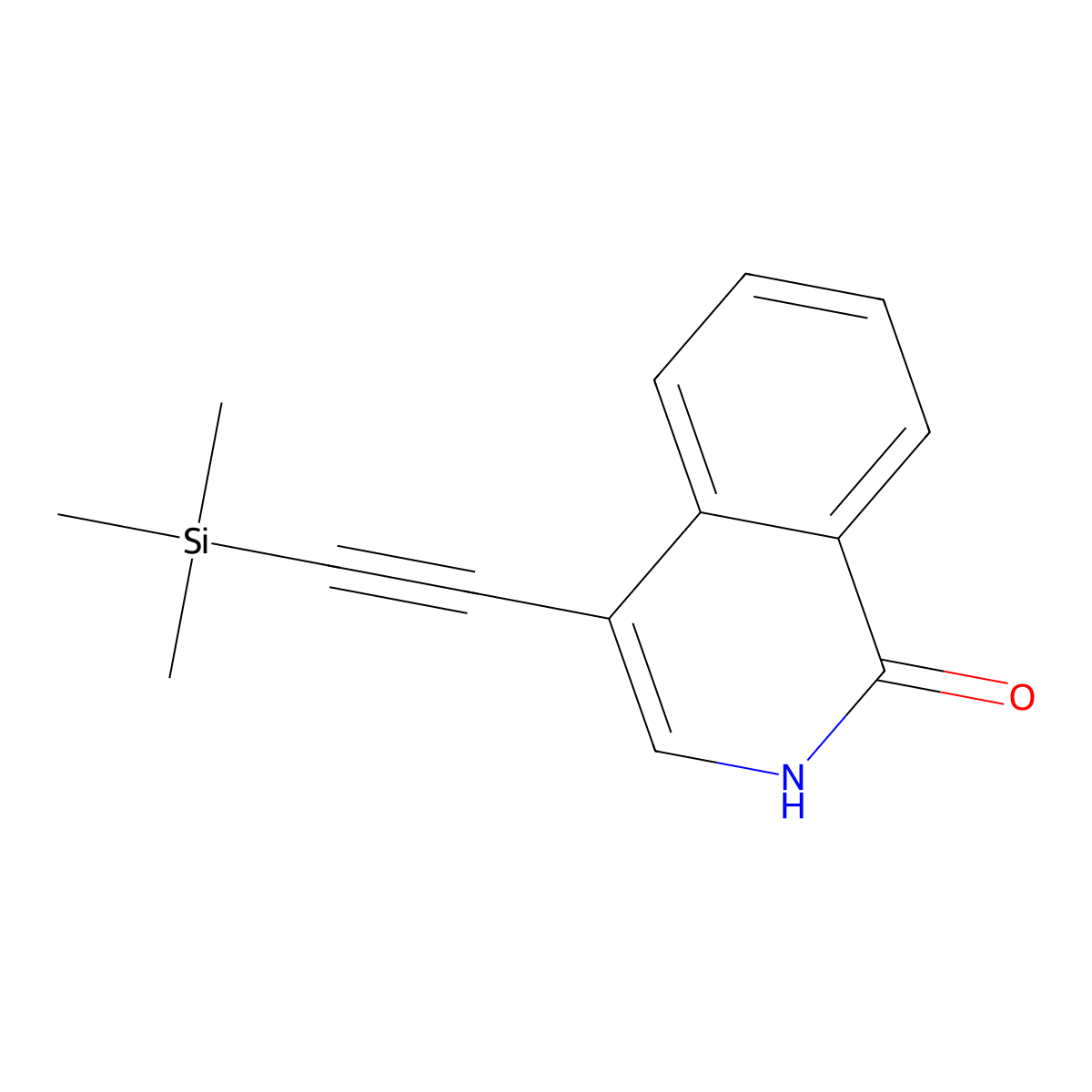 4-((trimethylsilyl)ethynyl)isoquinolin-1(2H)-one molecular structure, CAS 2603036-50-4