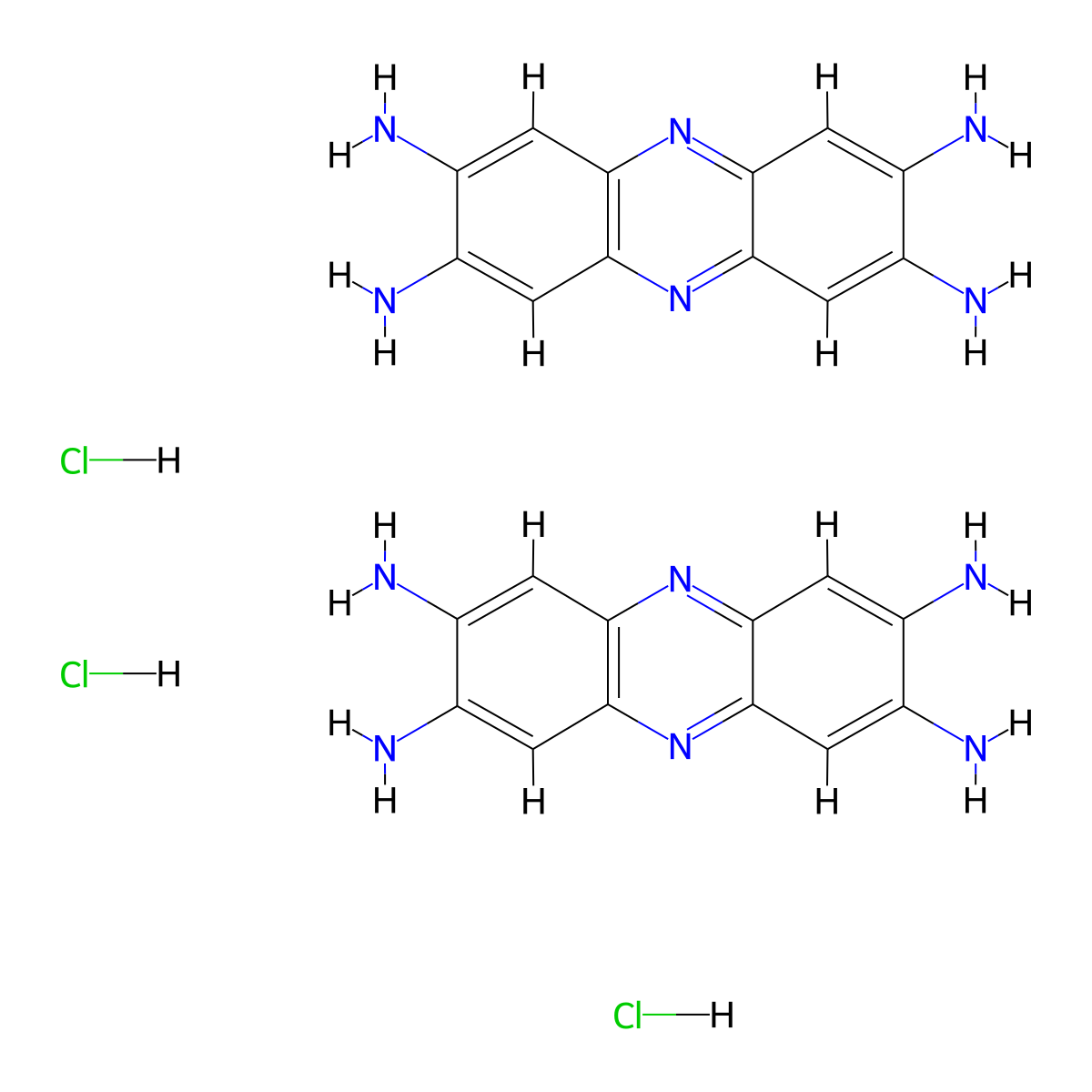 Phenazine-2,3,7,8-tetraamine hydrochloride(2:3) molecular structure, CAS 260354-29-8