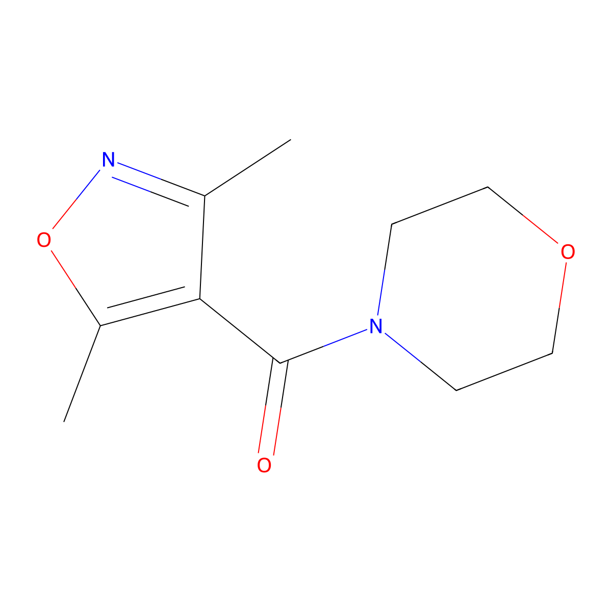 (3,5-Dimethyl-4-isoxazolyl)(morpholino)methanone molecular structure, CAS 260354-82-3