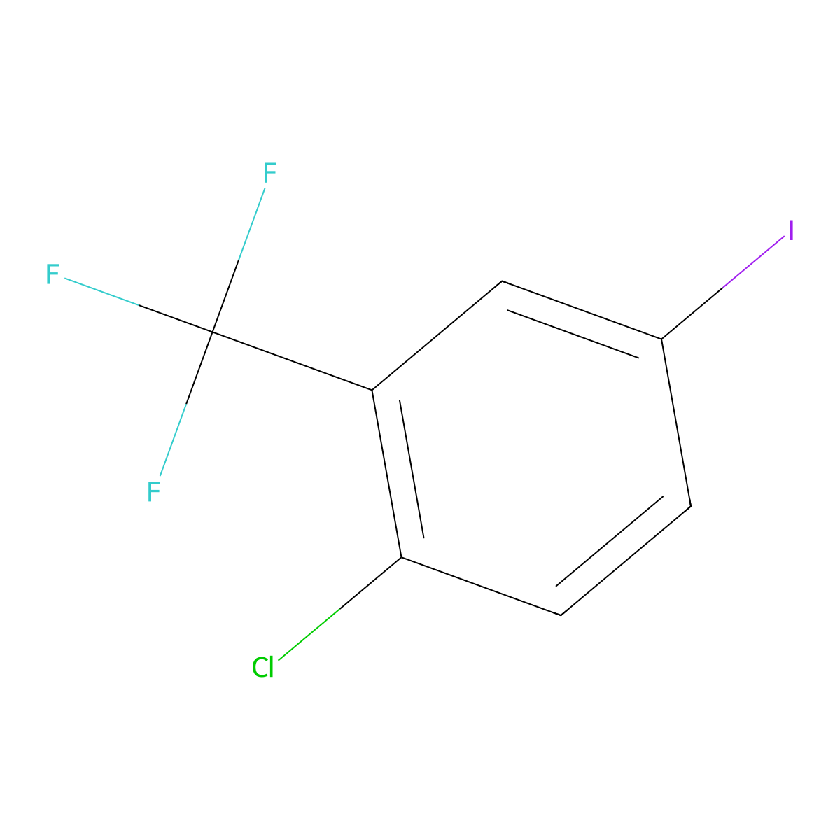 2-Chloro-5-iodobenzotrifluoride molecular structure, CAS 260355-20-2