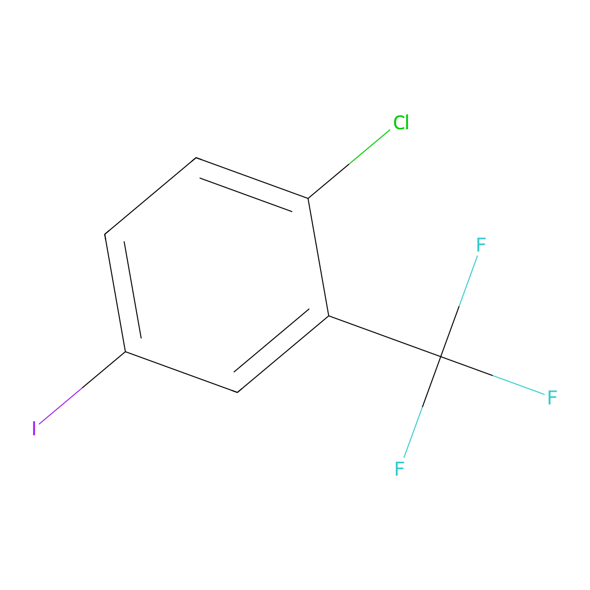 2-Chloro-5-iodobenzotrifluoride molecular structure, CAS 260355-20-2