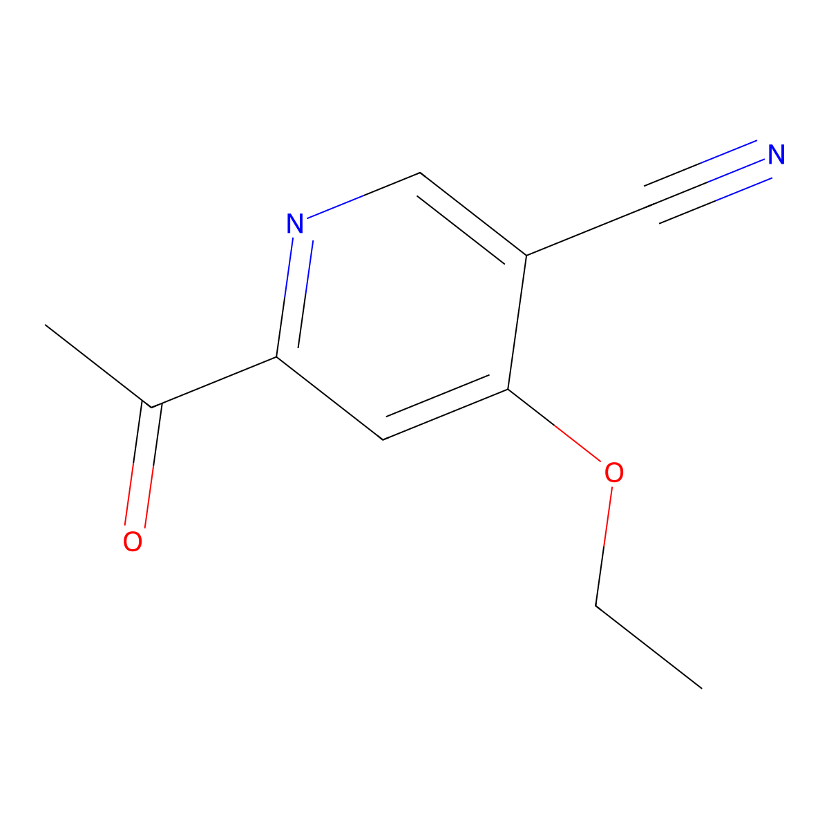 6-Acetyl-4-ethoxynicotinonitrile molecular structure, CAS 2603581-62-8