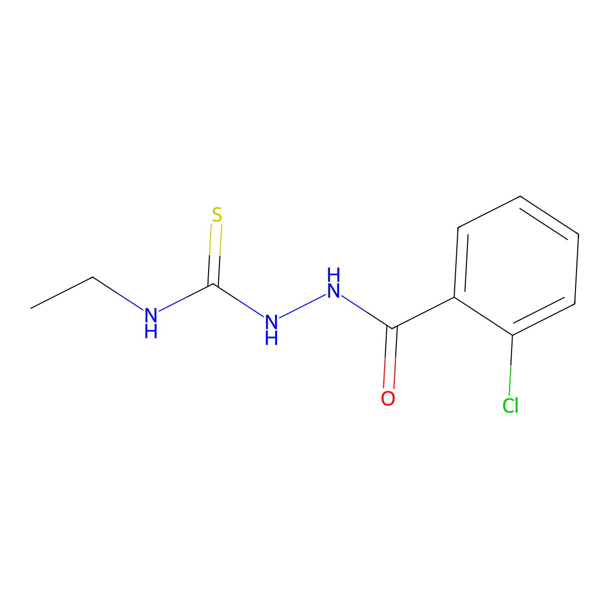 2-(2-Chlorobenzoyl)-N-ethylhydrazine-1-carbothioamide molecular structure, CAS 26036-01-1