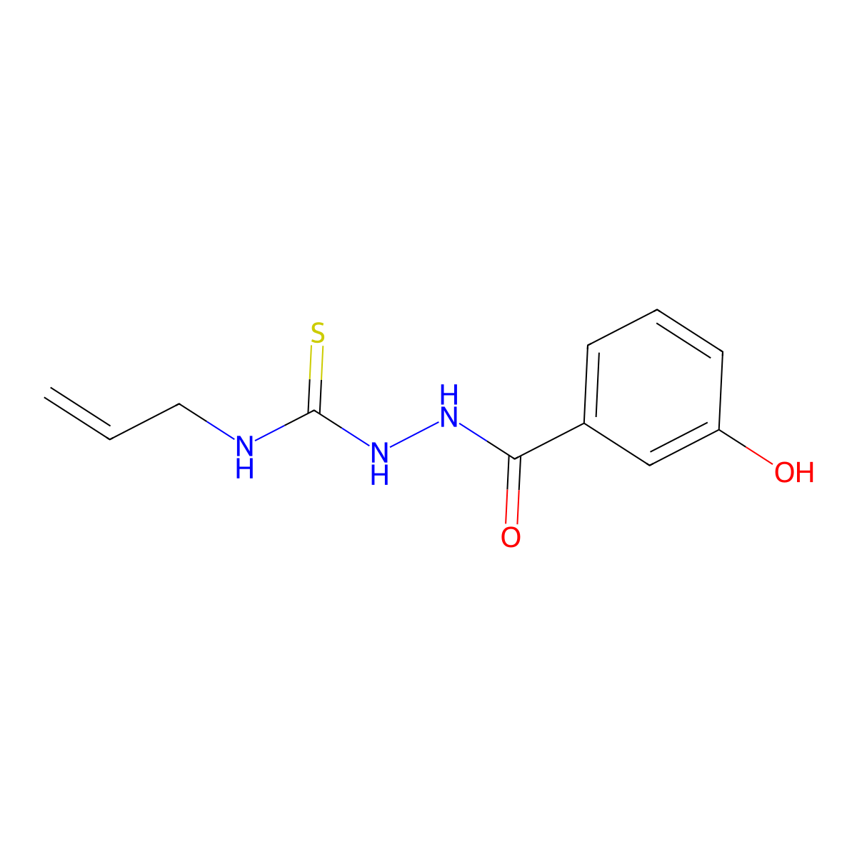 N-allyl-2-(3-hydroxybenzoyl)hydrazinecarbothioamide molecular structure, CAS 26036-14-6