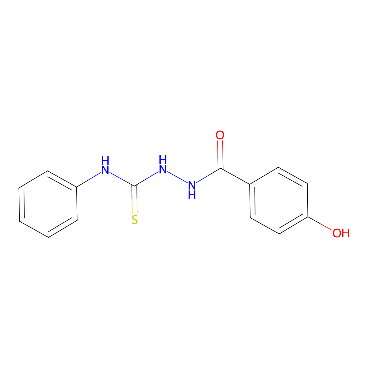 1-[(4-Hydroxybenzoyl)amino]-3-phenylthiourea molecular structure, CAS 26036-25-9