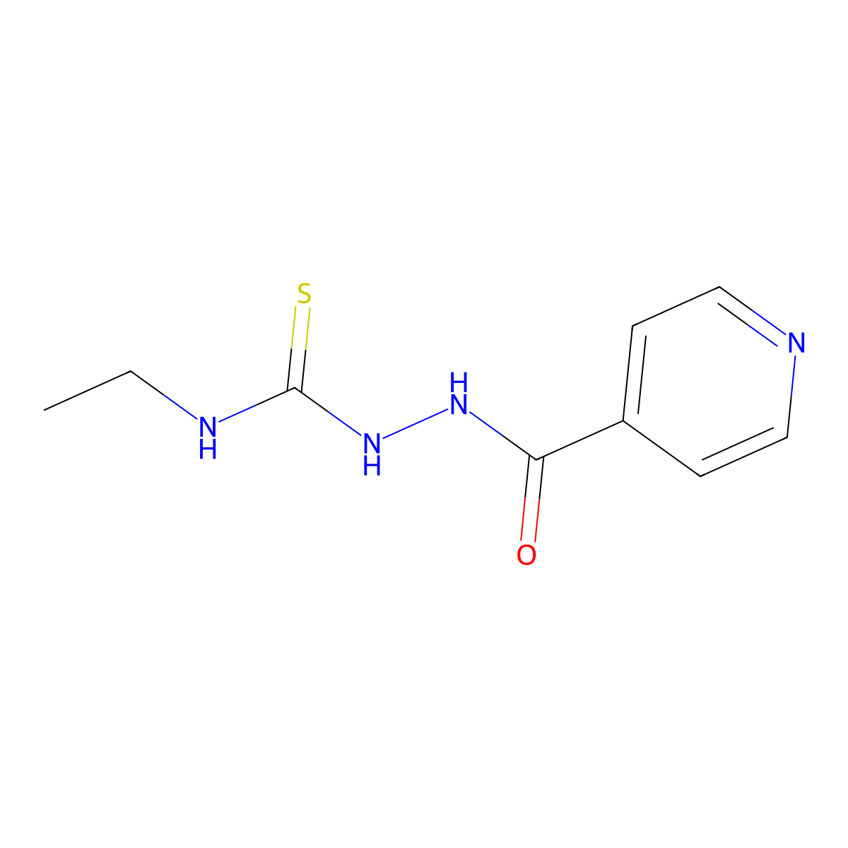 4-Ethyl-1-(4-pyridylcarbonyl)thiosemicarbazide molecular structure, CAS 26036-34-0