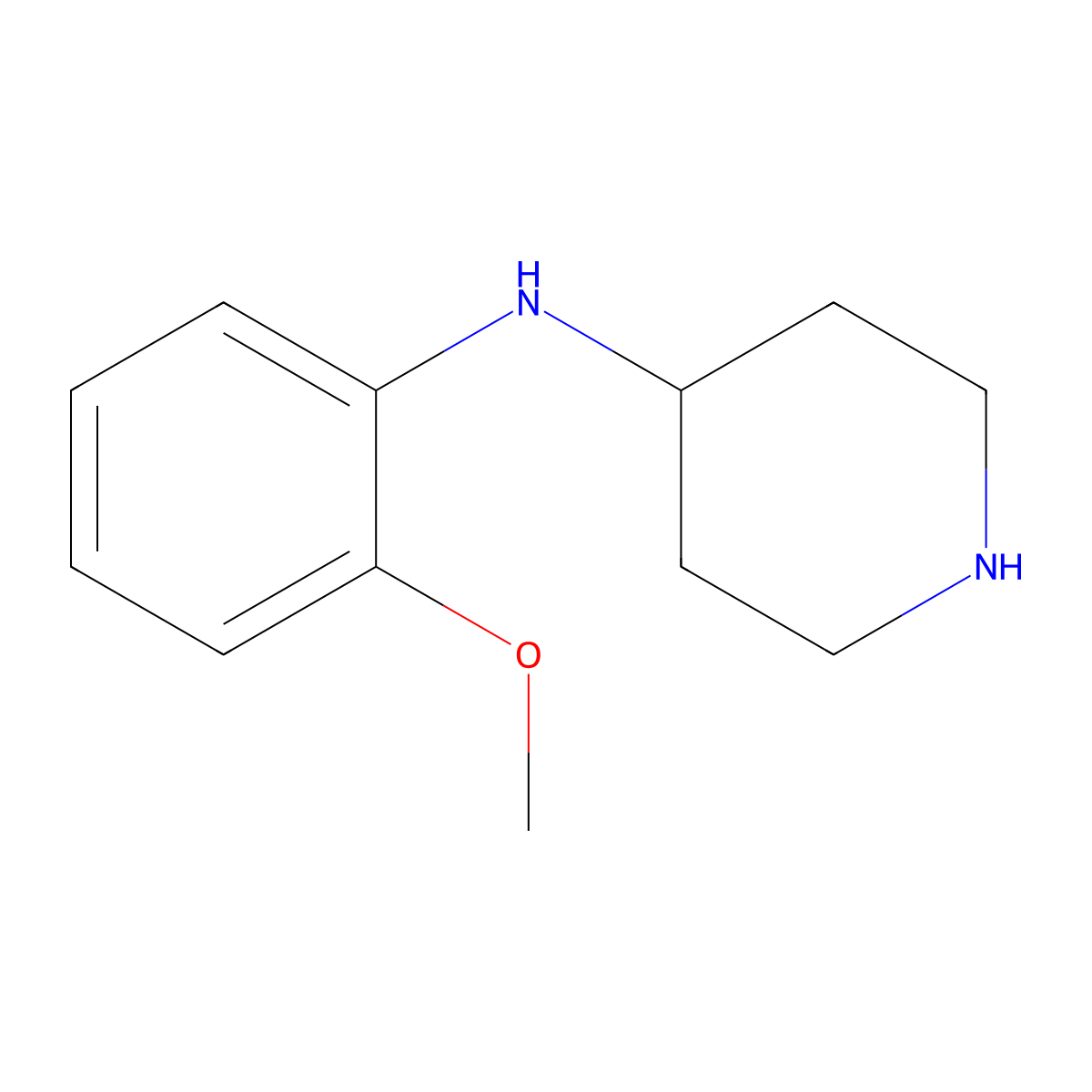 N-(2-methoxyphenyl)piperidin-4-amine molecular structure, CAS 260360-16-5