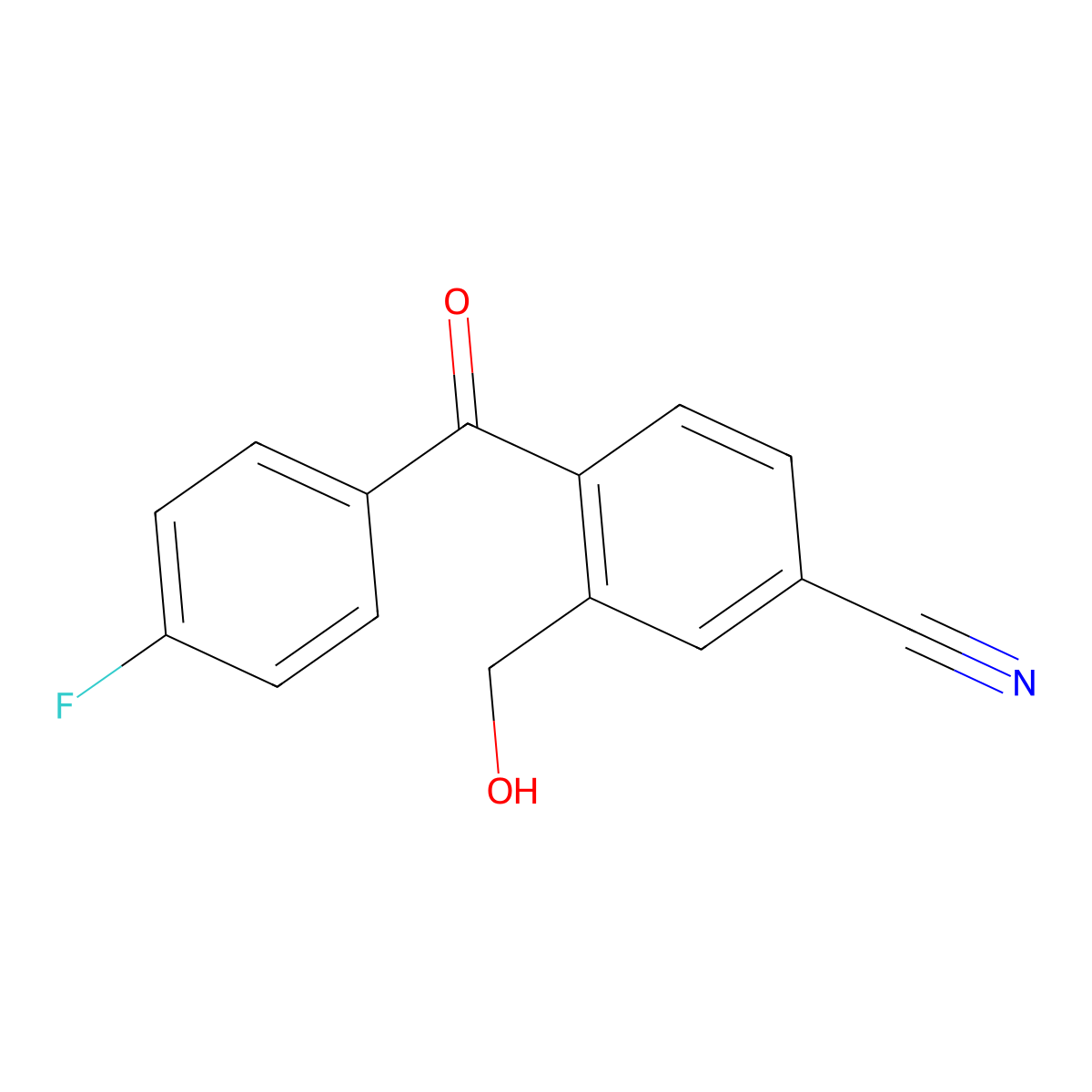 4-(4-Fluorobenzoyl)-3-(hydroxymethyl)benzonitrile molecular structure, CAS 260371-16-2