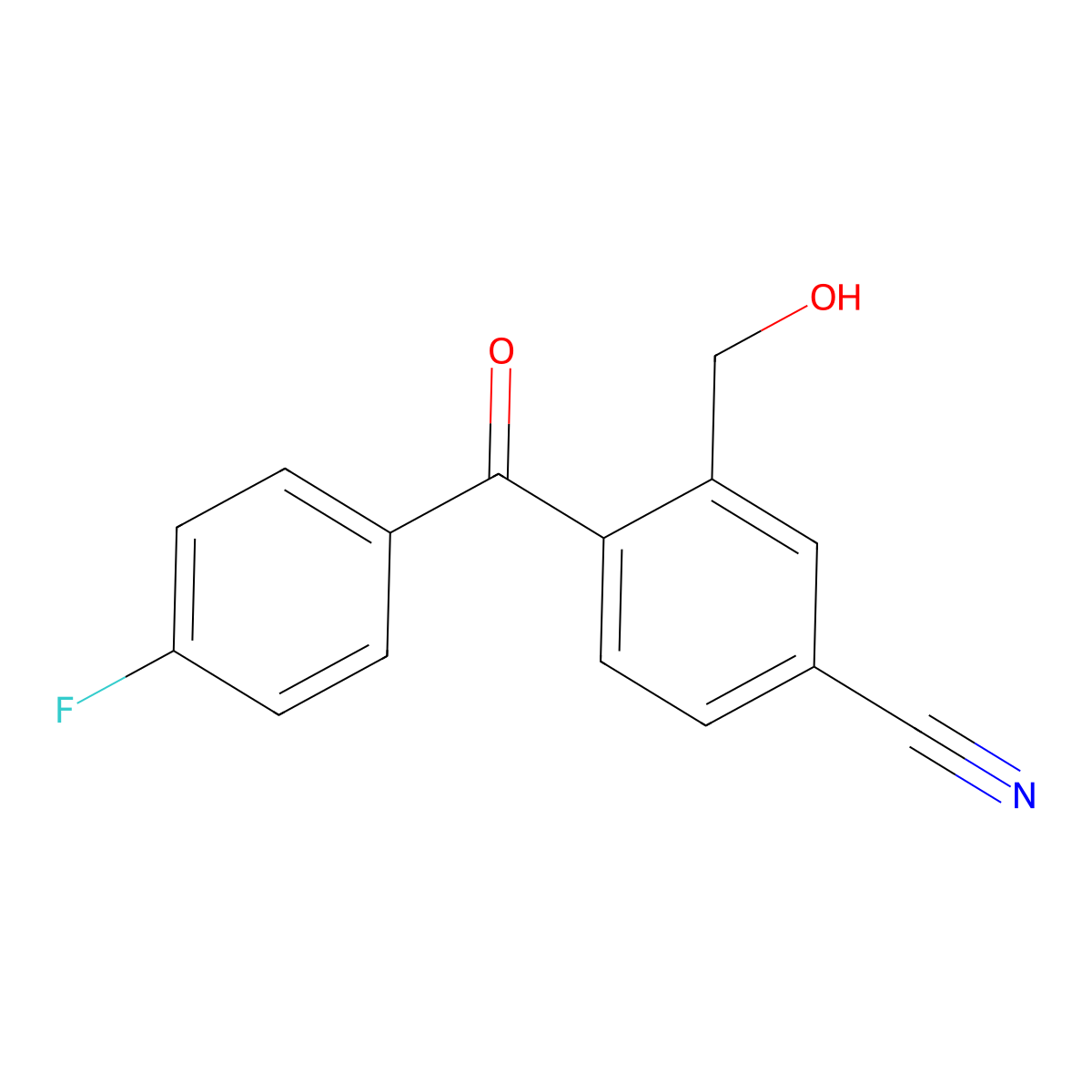 4-(4-Fluorobenzoyl)-3-(hydroxymethyl)benzonitrile molecular structure, CAS 260371-16-2