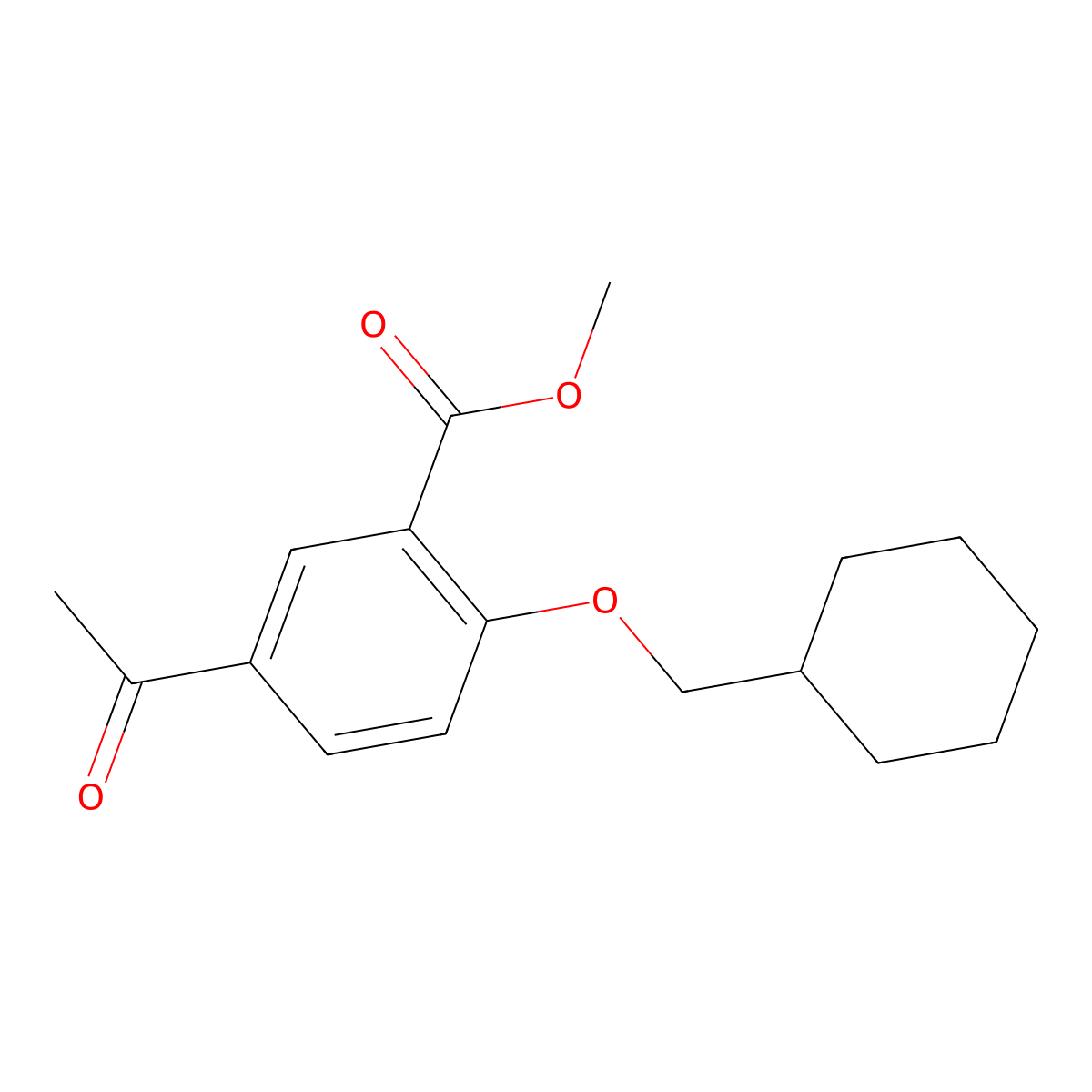 Methyl 5-acetyl-2-(cyclohexylmethoxy)benzoate molecular structure, CAS 260371-57-1