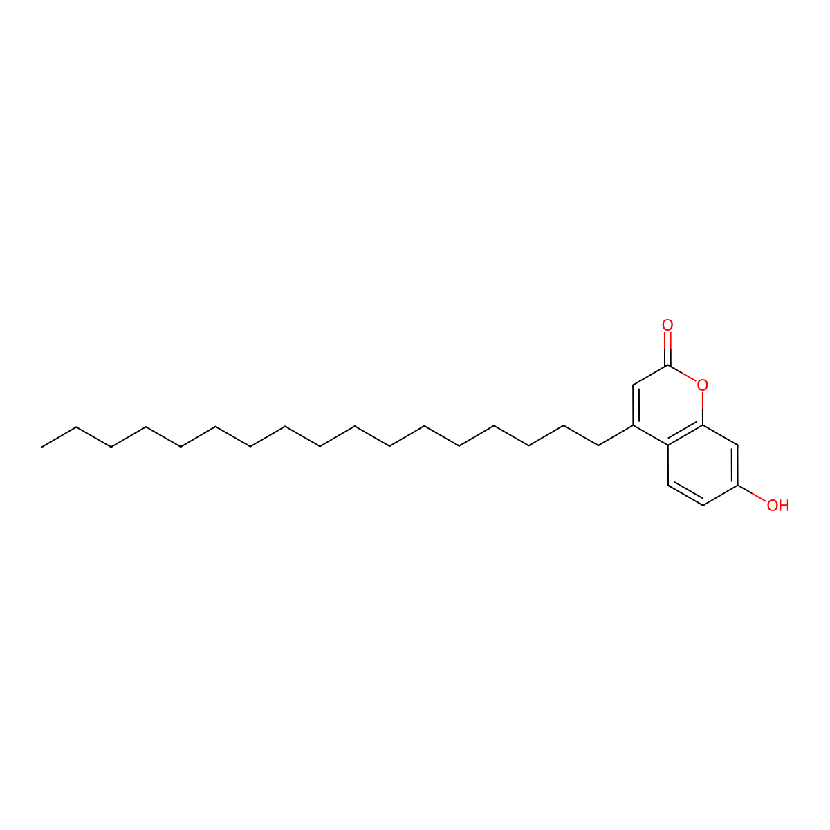 4-Heptadecylumbelliferone molecular structure, CAS 26038-83-5