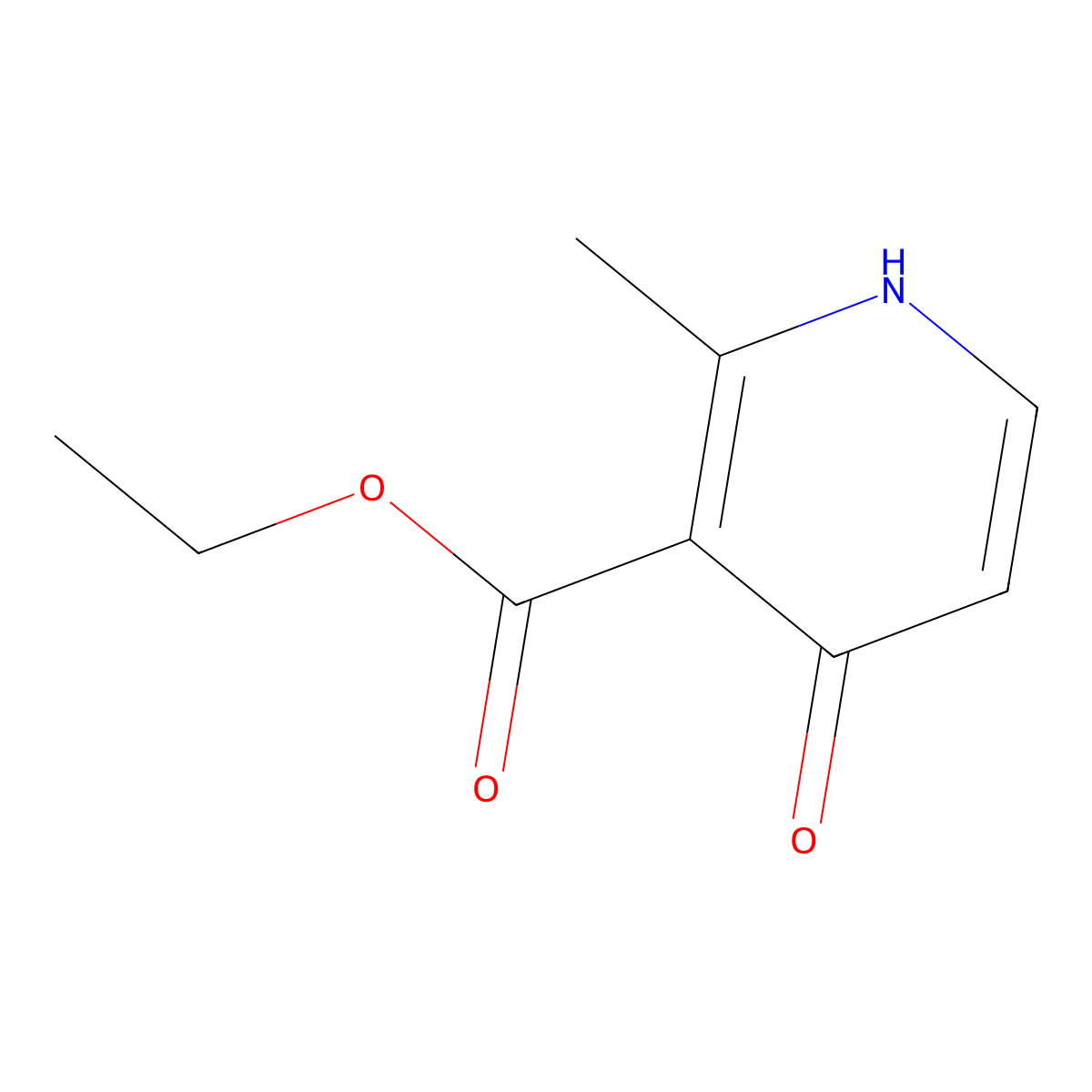 Ethyl 1,4-dihydro-2-methyl-4-oxo-3-pyridinecarboxylate molecular structure, CAS 260389-91-1