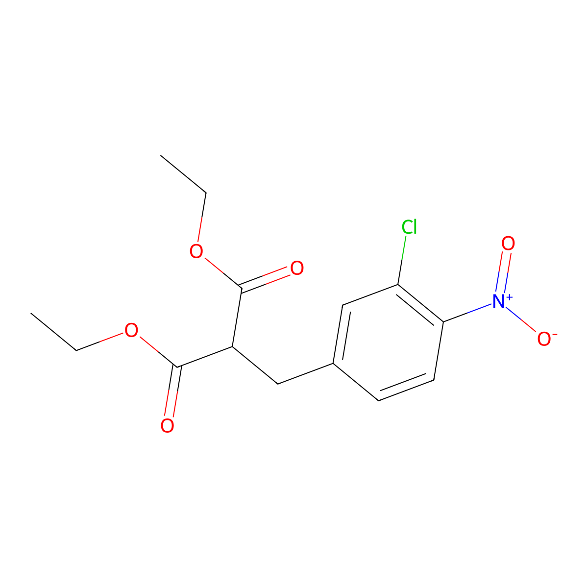 Diethyl (3-chloro-4-nitrophenyl)methylmalonate molecular structure, CAS 26039-74-7