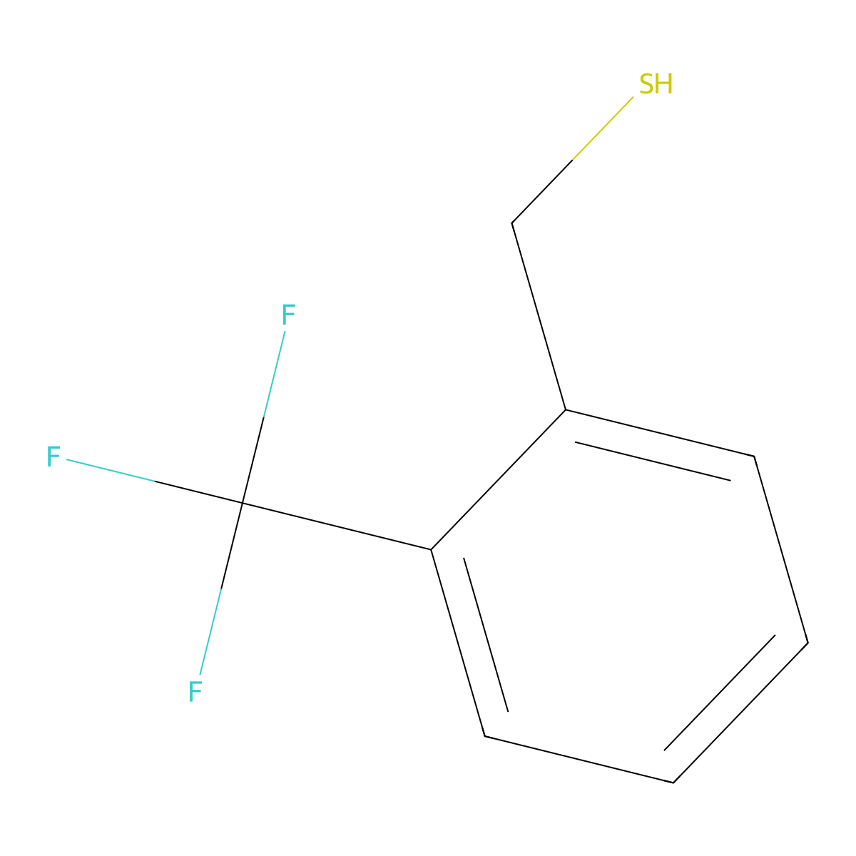 2-(Trifluoromethyl)phenylmethanethiol molecular structure, CAS 26039-98-5