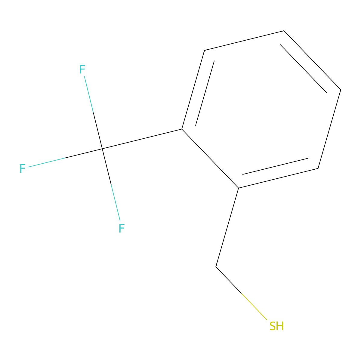 2-(Trifluoromethyl)phenylmethanethiol molecular structure, CAS 26039-98-5