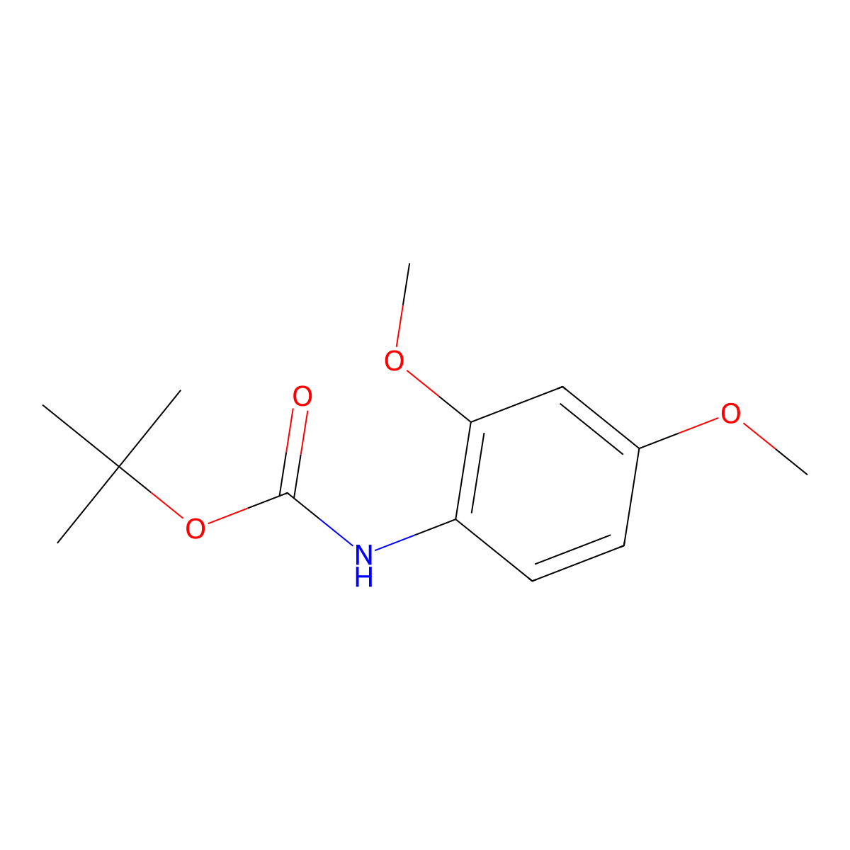 Carbamic acid, (2,4-dimethoxyphenyl)-, 1,1-dimethylethyl ester molecular structure, CAS 260391-75-1