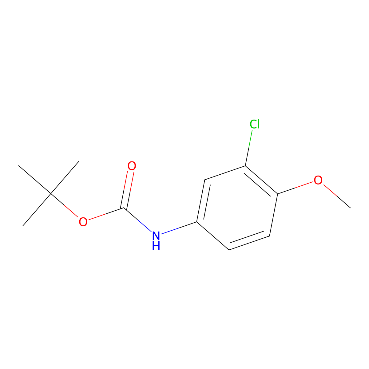 tert-butyl N-(3-chloro-4-methoxyphenyl)carbamate molecular structure, CAS 260391-77-3