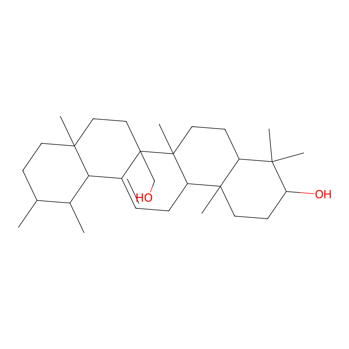(3S,6aR,6bR,8aR,11R,12S,14bR)-6b-(hydroxymethyl)-4,4,6a,8a,11,12,14b-heptamethyl-2,3,4a,5,6,7,8,9,10,11,12,12a,14,14a-tetradecahydro-1H-picen-3-ol molecular structure, CAS 260392-01-6