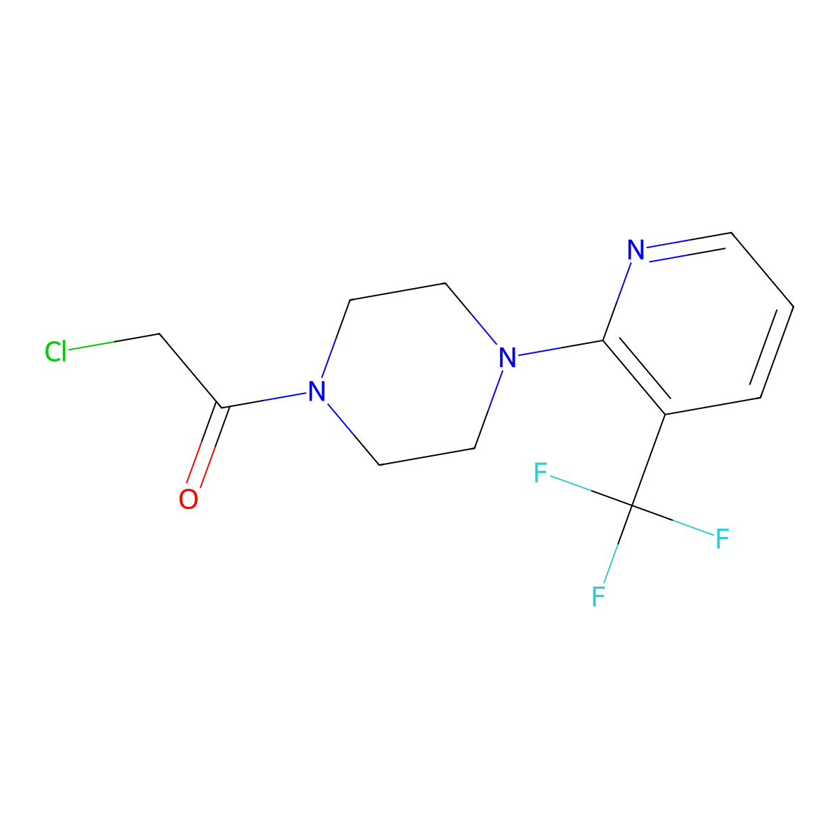 1-(Chloroacetyl)-4-[3-(trifluoromethyl)pyridin-2-yl]piperazine molecular structure, CAS 260392-48-1