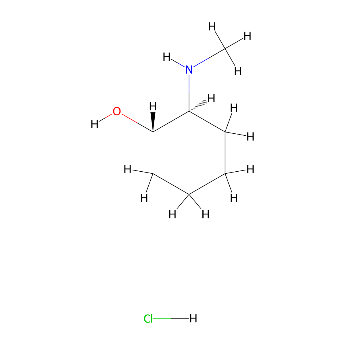 (1S,2S)-2-(Methylamino)cyclohexanol hydrochloride molecular structure, CAS 260392-65-2